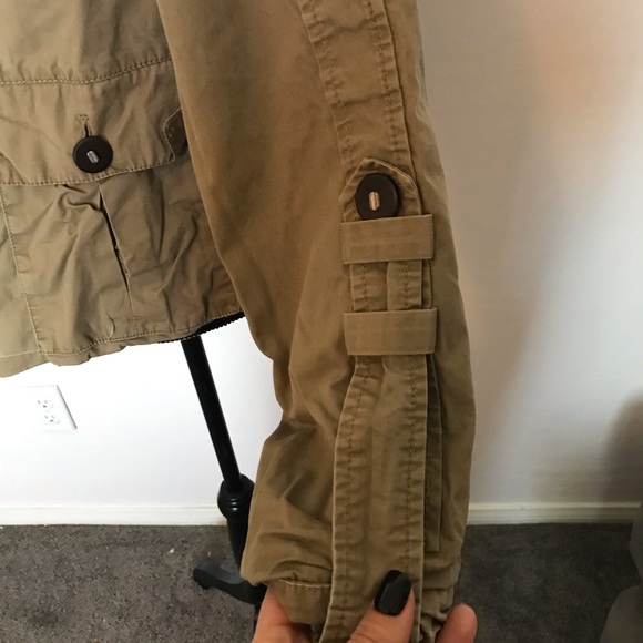 Zara Basic Army Green Utility Jacket Medium - Picture 4 of 6